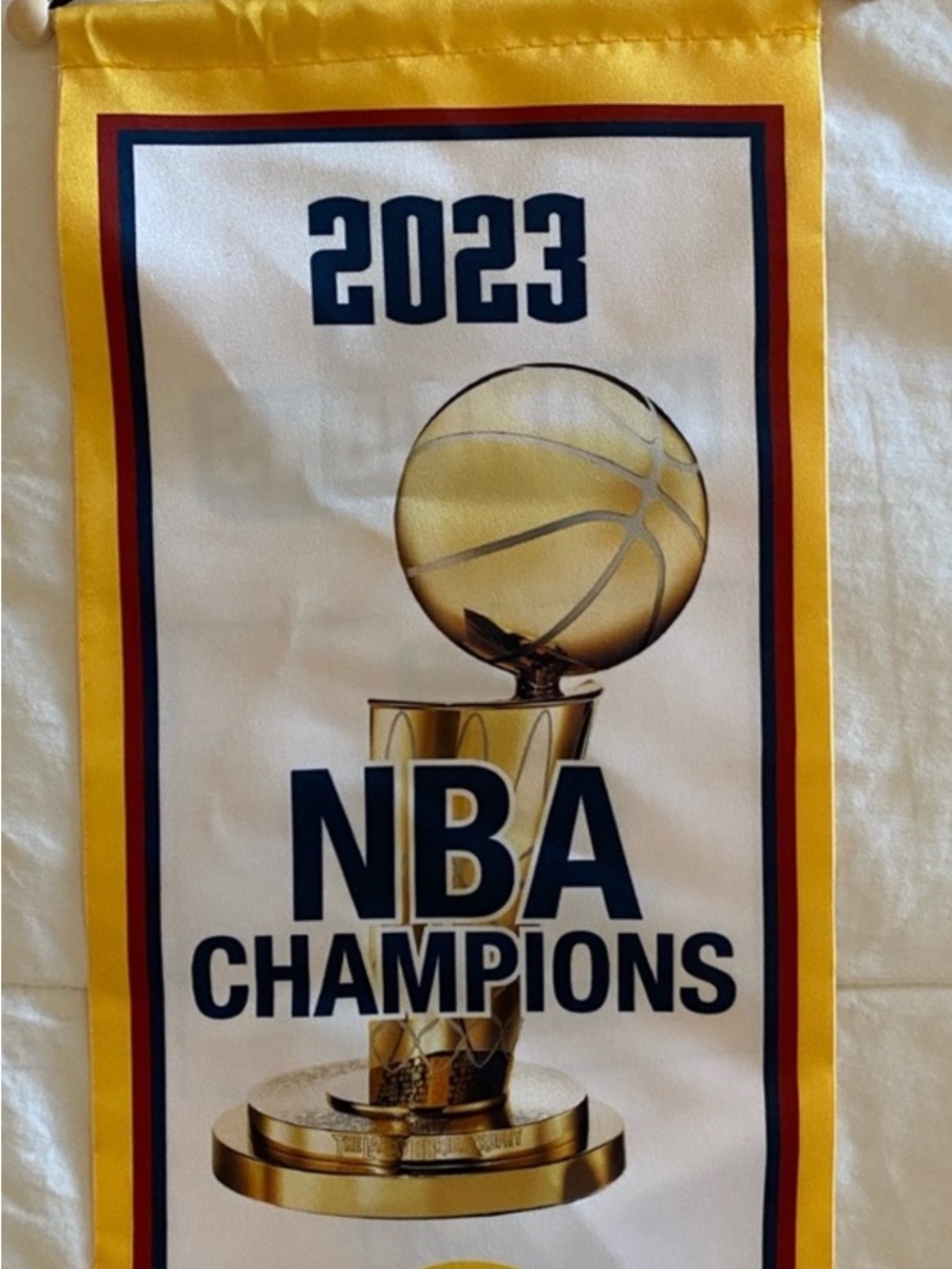 NBA Champions 2023 Gold Banner